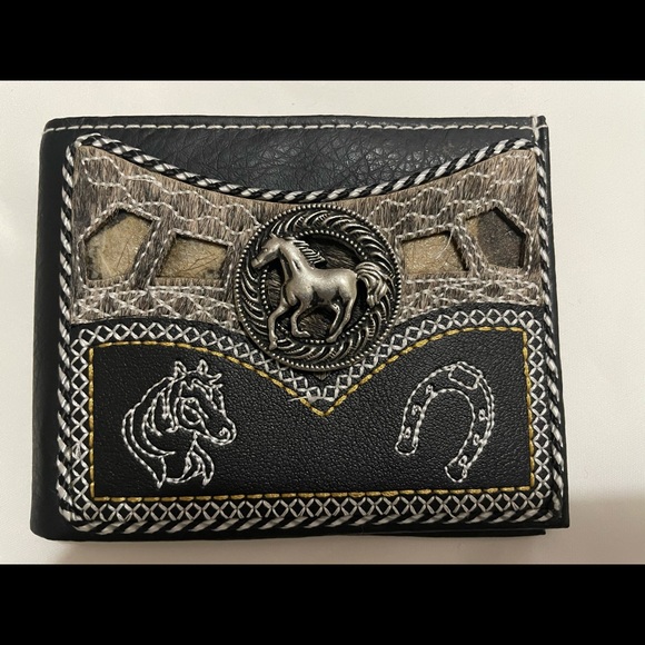 Hand Crafted Other - Wallet, black, gray, and white.